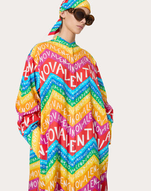 Abito Midi In Popeline Valentino Chevron24 