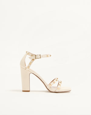 SANDALO ROCKSTUD IN VITELLO STAMPA ALCE 100MM