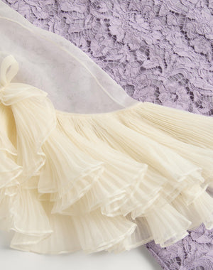 Abito Corto In Heavy Lace Ricamato