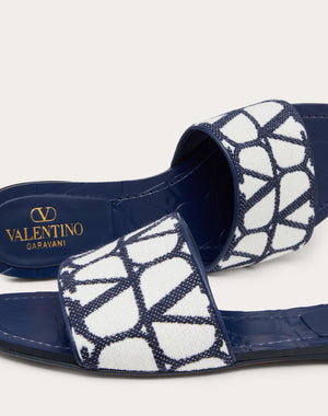 Sandalo Slide Toile Iconographe In Cotone Ricamato