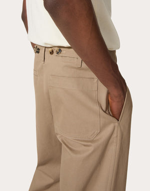 Pantalone In Gabardina Di Cotone Con Etichetta Maison Valentino