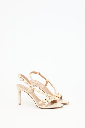 SANDALO ROCKSTUD IN VITELLO 85MM