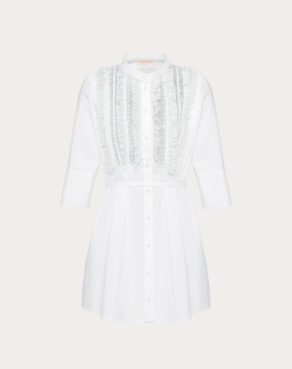 Abito In Cotton Popeline Ricamato