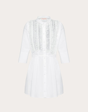 Abito In Cotton Popeline Ricamato