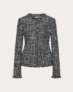 Giacca In Tweed Melange