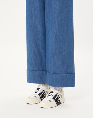 Sneaker Vl7N In Vitello E Nastri