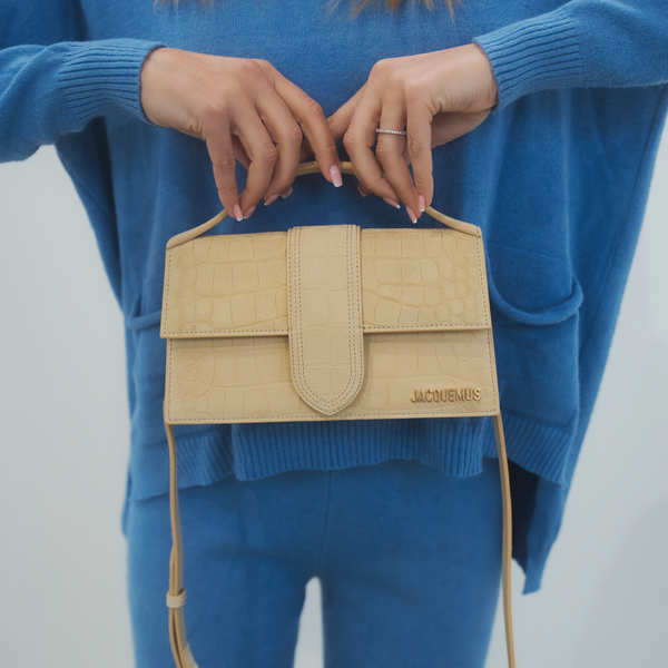 Grand Bambino Croco Dark Beige