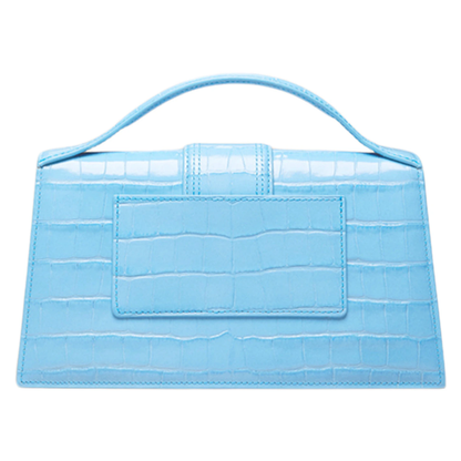 Jacquemus Grand Bambino Light Blue Croco