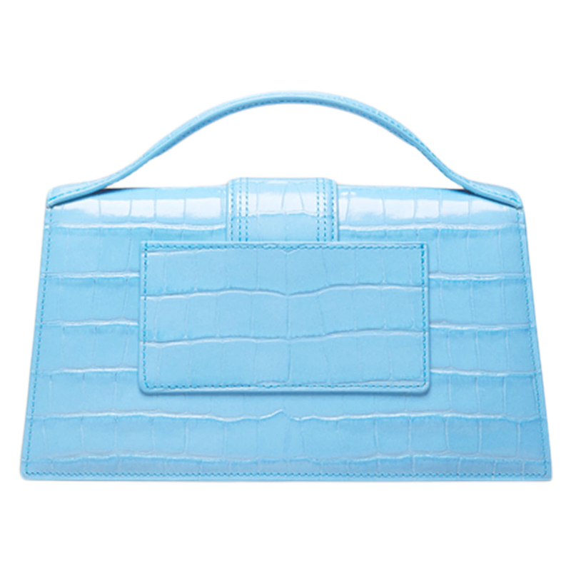 Jacquemus Grand Bambino Light Blue Croco