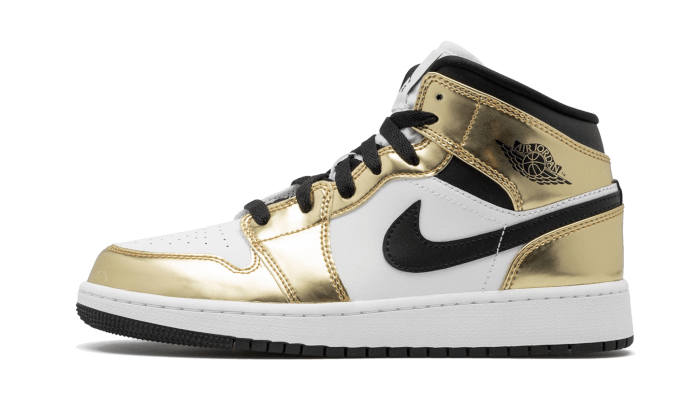 Air Jordan 1 Mid White Metallic Gold - DC1419-700