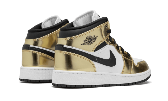 Air Jordan 1 Mid White Metallic Gold - DC1419-700