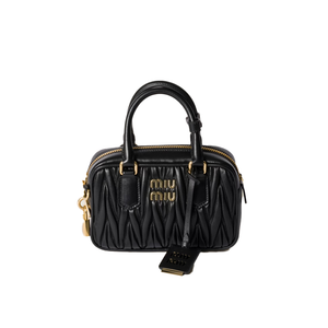 Arcadie Small Nappa Matelassé Black