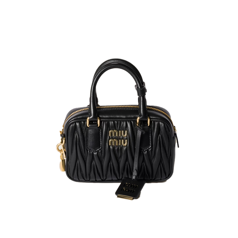 Arcadie Small Nappa Matelassé Black