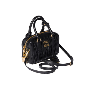 Arcadie Small Nappa Matelassé Black