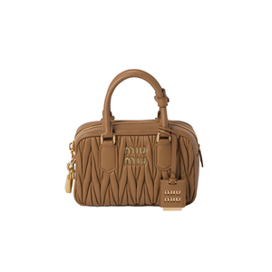 Arcadie Small Nappa Matelassé Caramel