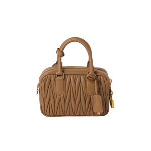 Arcadie Small Nappa Matelassé Caramel