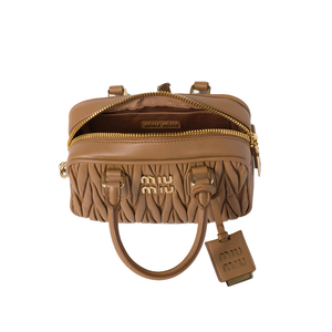 Arcadie Small Nappa Matelassé Caramel
