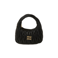 Hobo Wander Small Nappa Matelassé Black