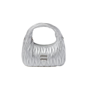 Hobo Wander Small Nappa Matelassé Silver