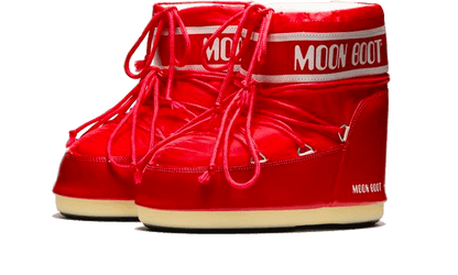 Moon Boot Icon Low Red Nylon