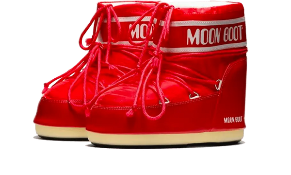 Moon Boot Icon Low Red Nylon