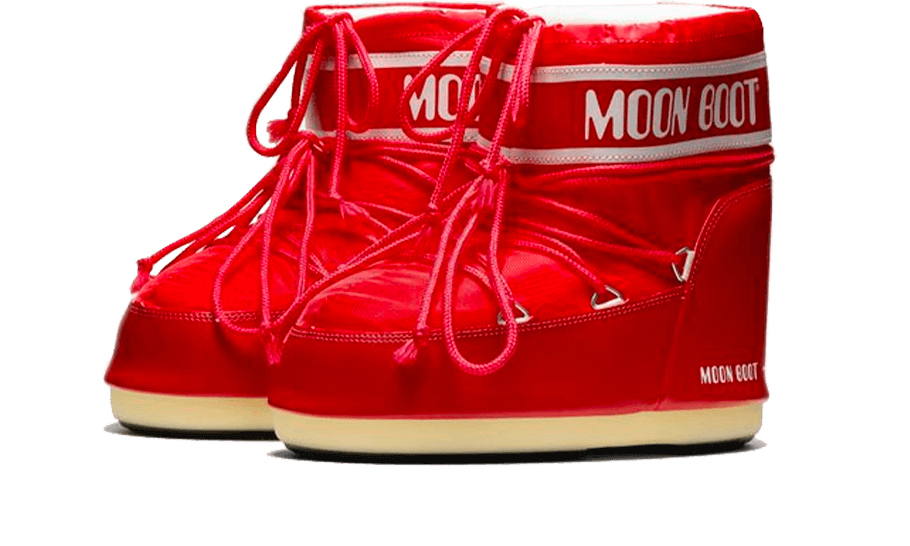 Moon Boot Icon Low Red Nylon