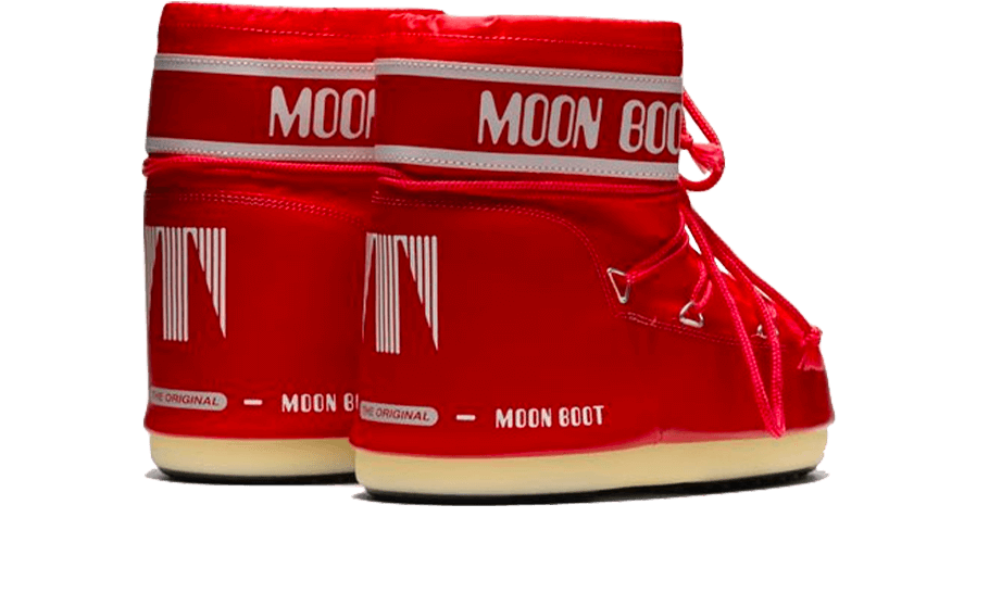 Moon Boot Icon Low Red Nylon