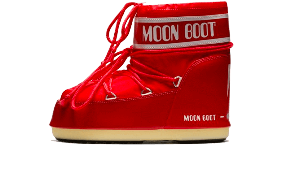 Moon Boot Icon Low Red Nylon