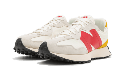 New Balance 327 Cream Yellow Red