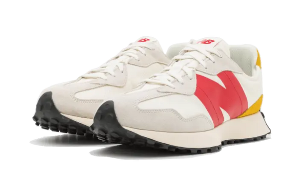 New Balance 327 Crema Amarillo Rojo