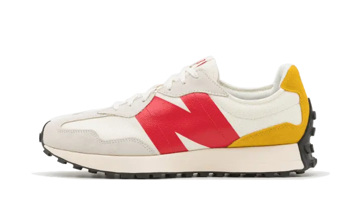 New Balance 327 Crema Amarillo Rojo
