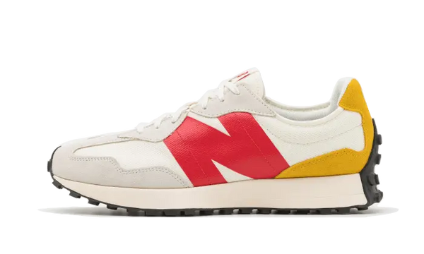 New Balance 327 Crema Amarillo Rojo
