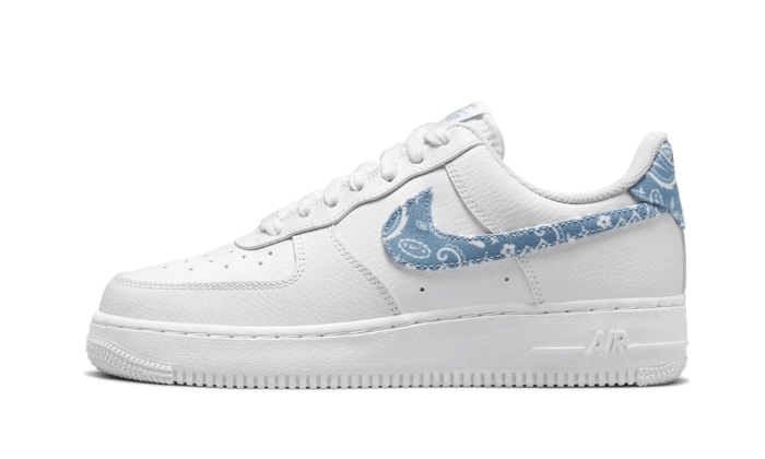 Nike Air Force 1 Low '07 Essential White Worn Blue Paisley