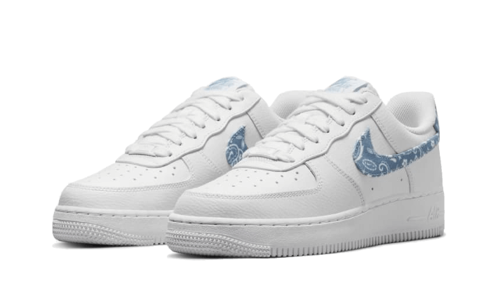 Nike Air Force 1 Low '07 Essential White Worn Blue Paisley