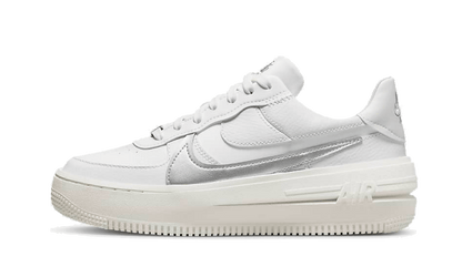 Nike Air Force 1 Low Platform Summit White Metallic Silver