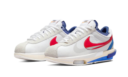 Nike Cortez 4.0 Sacai White University Red Blue