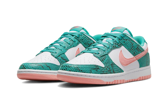 Nike Dunk Low Snakeskin Washed Teal Bleached Coral