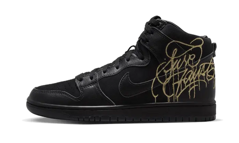SB Dunk High FAUST Black Gold