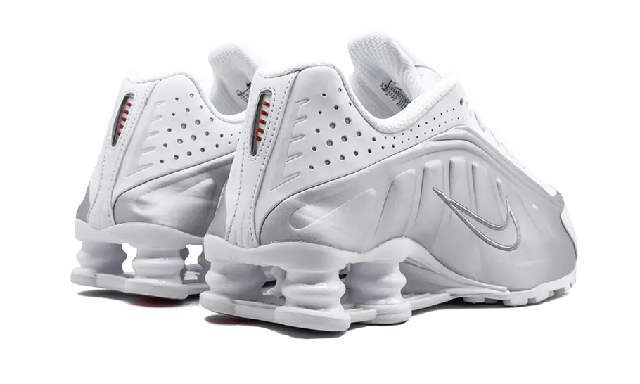 Nike Shox R4 White Metallic Silver