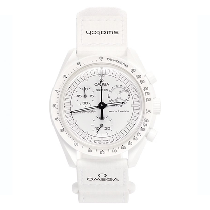 Omega x Swatch Bioceramic Moonswatch Mission On Moonphase Snoopy Full moon