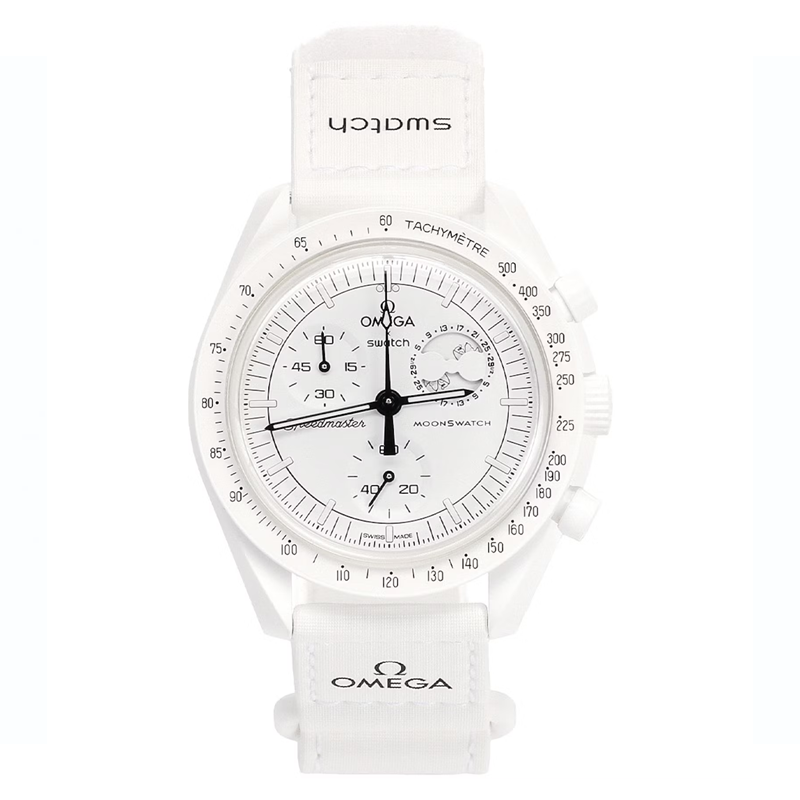 Omega x Swatch Bioceramic Moonswatch Mission On Moonphase Snoopy Full moon