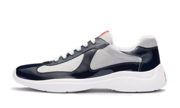 America's Cup en charol y tela bicicleta Royal / Silver Prada Sneakers