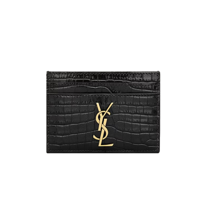 Paris Card Case Cassandre Crocodile-embossed Shiny Leather - Blckthemall s.r.l.s.