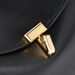 T-Lock Clutch Leather Black Gold