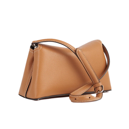 T-Lock Clutch Grained Leather Tan