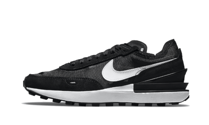 Nike Waffle One Black White Swoosh - DC2533-001