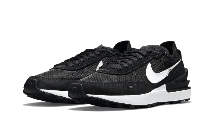 Nike Waffle One Black White Swoosh - DC2533-001