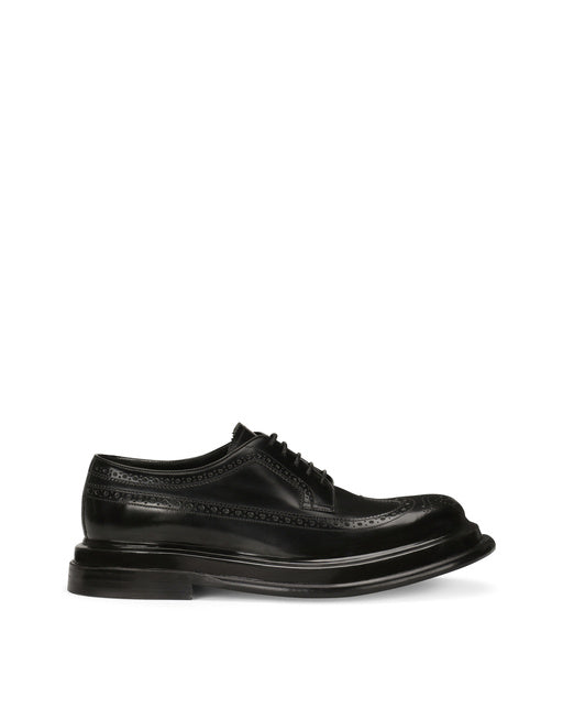 BRUSHED CALFSKIN DERBY SHOES