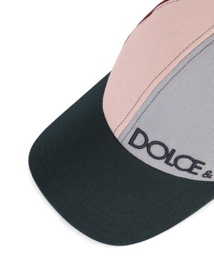 COTTON PATCHWORK BASEBALL CAP WITH EMBROIDERY