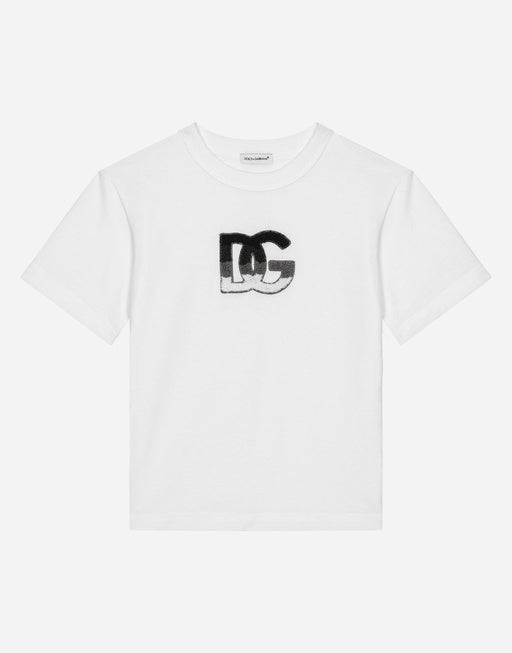 JERSEY T-SHIRT WITH DG LOGO PATCH